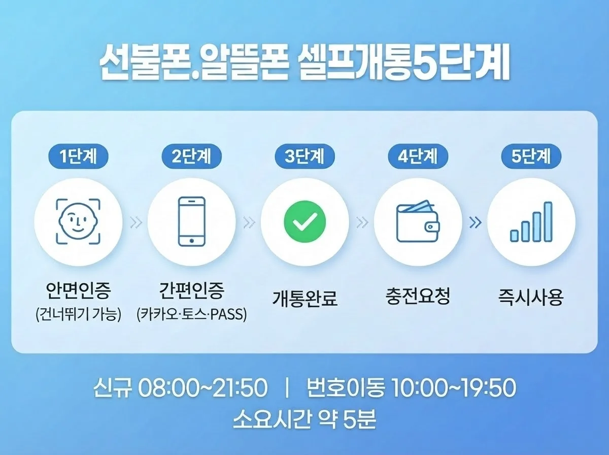 나주선불폰 셀프개통 안내 — KT망·LG망 5단계